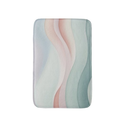 Abstract Ocean Waves Pastel colors Badmat (Voorkant Verticaal)
