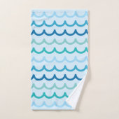 Abstract Ocean Waves Patroon Bad Handdoek (Handdoek)