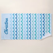 Abstract Ocean Waves Patroon Strandlaken (Voorkant)