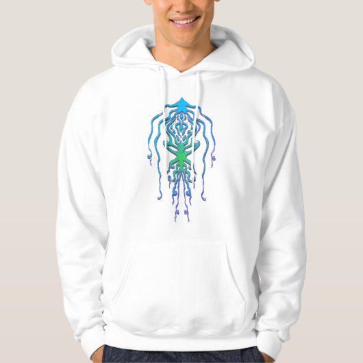 Abstract Octopus Tribal Squid Tattoo Design Hoodie (Voorkant)
