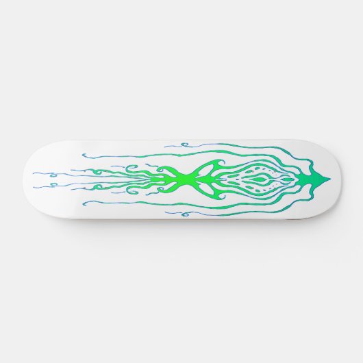 Abstract Octopus Tribal Squid Tattoo Design Persoonlijk Skateboard (Horizontaal)