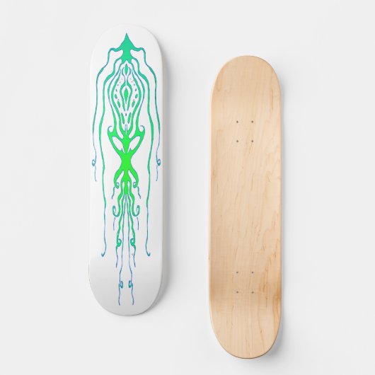 Abstract Octopus Tribal Squid Tattoo Design Persoonlijk Skateboard (Voorkant)