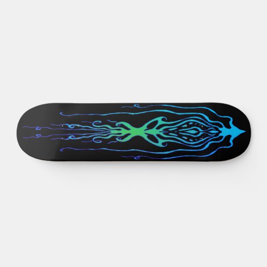 Abstract Octopus Tribal Squid Tattoo Design Persoonlijk Skateboard (Horizontaal)