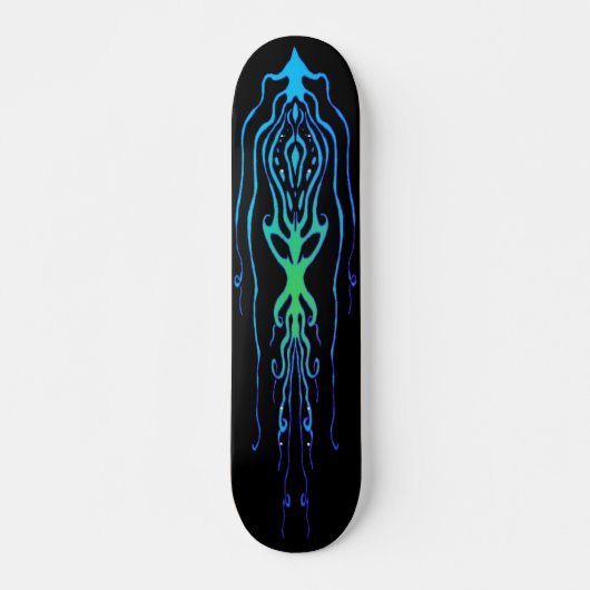 Abstract Octopus Tribal Squid Tattoo Design Persoonlijk Skateboard (Voorkant)