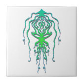 Abstract Octopus Tribal Squid Tattoo Design Tegeltje (Voorkant)