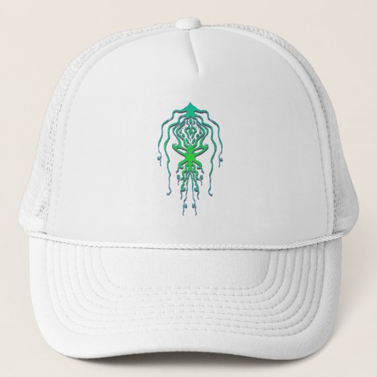 Abstract Octopus Tribal Squid Tattoo Design Trucker Pet (Voorkant)