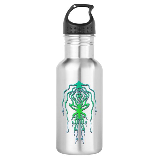 Abstract Octopus Tribal Squid Tattoo Design Waterfles (Voorkant)