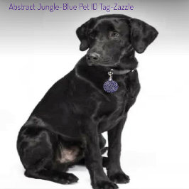 Abstract Oerwoud-blauw Huisdierpenning