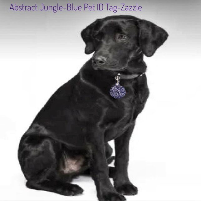 Abstract Oerwoud-blauw Huisdierpenning (Creator heeft geüpload)