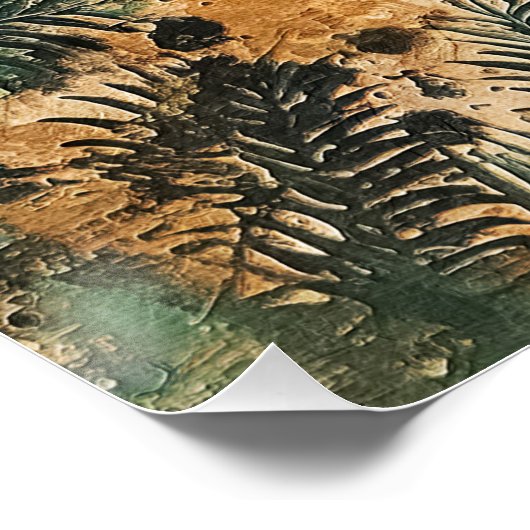 Abstract Oerwoud kattenlandschap Perfect Poster (Hoek)