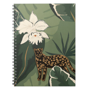 Abstract Oerwoud: Leopards Creative Pattern Notitieboek