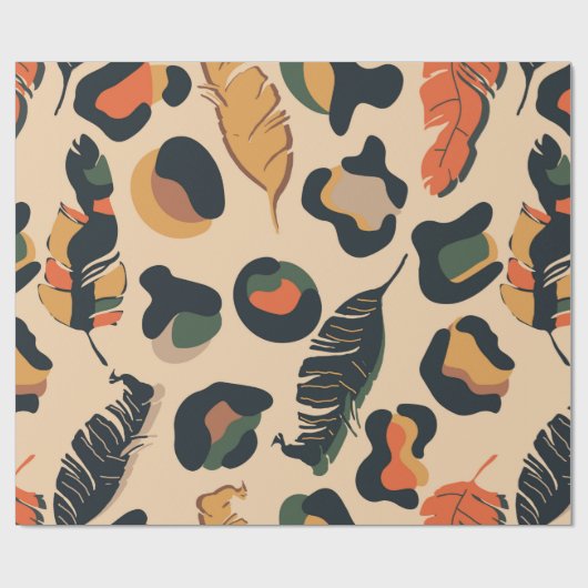 Abstract oerwoud naadloos patroon, wild dier backg cadeaupapier (Vlak)