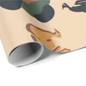 Abstract oerwoud naadloos patroon, wild dier backg cadeaupapier (Rol Hoek)