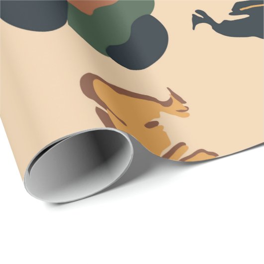 Abstract oerwoud naadloos patroon, wild dier backg cadeaupapier (Rol Hoek)