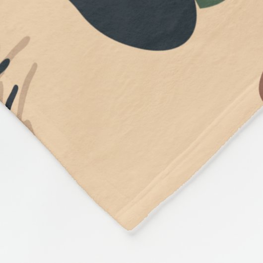 Abstract oerwoud naadloos patroon, wild dier backg fleece deken (Hoek)