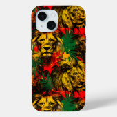 Abstract Oerwoud Rasta Lion One Love Reggae Jamaic Case-Mate iPhone Case (Achterkant)