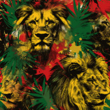 Abstract Oerwoud Rasta Lion One Love Reggae Jamaic