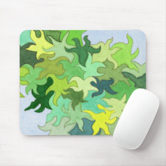 Abstract oerwouden mousepad muismat (Met muis)
