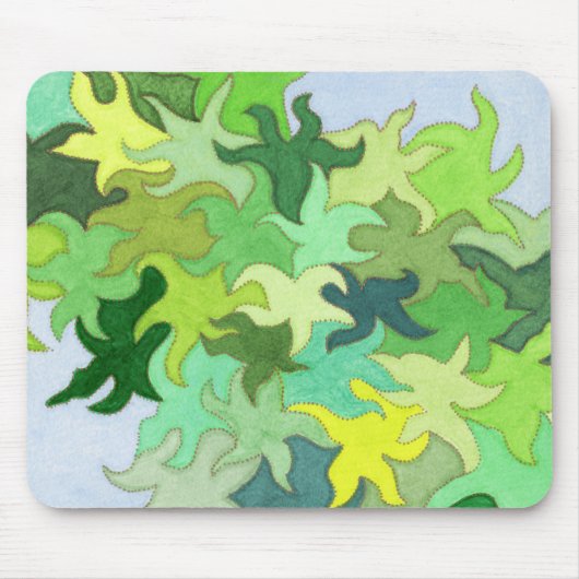 Abstract oerwouden mousepad muismat (Voorkant)