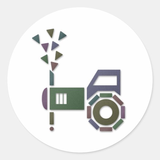 Abstract of ronde sticker (Voorkant)