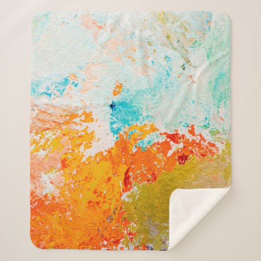 abstract oil paint texture on canvas, backgroundba sherpa deken (Voorkant)
