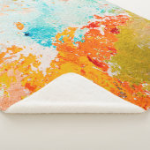 abstract oil paint texture on canvas, backgroundba sherpa deken (3/4)