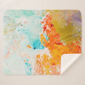 abstract oil paint texture on canvas, backgroundba sherpa deken (Voorkant (horizontaal))