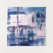 Abstract oil painting on canvas, hand drawn artwor wandkleed (Voorkant (horizontaal))