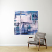 Abstract oil painting on canvas, hand drawn artwor wandkleed (In Situ (horizontaal))