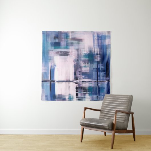 Abstract oil painting on canvas, hand drawn artwor wandkleed (In situ)