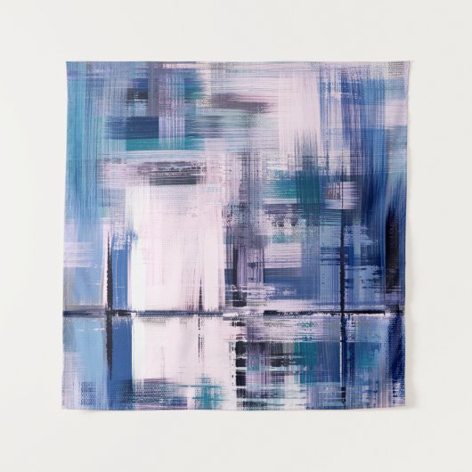 Abstract oil painting on canvas, hand drawn artwor wandkleed (Voorkant)