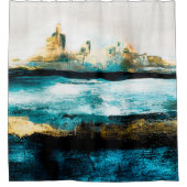 Abstract oil texture background. Paint on canvas. Douchegordijn (Voorkant)