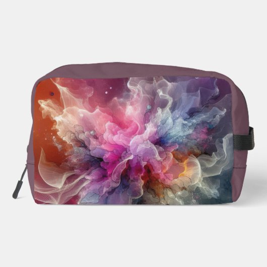 Abstract Old Rose Floral Cloud Landscape Toilettasje (Achterkant)