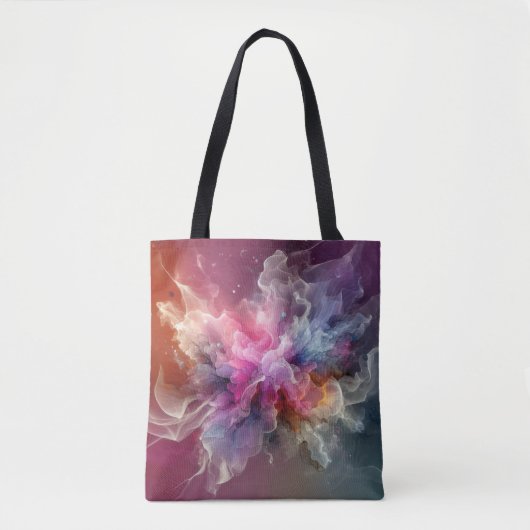 Abstract Old Rose Floral Cloud Landscape Tote Bag (Voorkant)