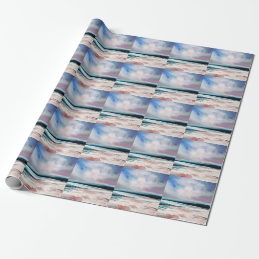 Abstract oliecanvas: hedendaagse textuur cadeaupapier (Uitgerold)