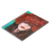 Abstract oliesschilderij waarop het gezicht en het notitieboek (Linkerzijde)