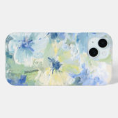 Abstract olieverfschilderij Blauwe bloemenschilder Case-Mate iPhone Case (Achterkant (horizontaal))