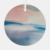 Abstract olieverfschilderij, canvastextuur. glas ornament (Achterkant)