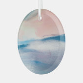 Abstract olieverfschilderij, canvastextuur. glas ornament (Voorkant links)