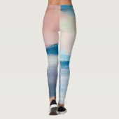 Abstract olieverfschilderij, canvastextuur. leggings (Achterkant)