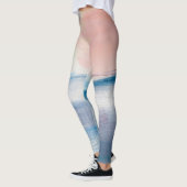 Abstract olieverfschilderij, canvastextuur. leggings (Links)