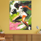 Abstract olieverfschilderij in beweging canvas afdruk (Insitu (Woonkamer))