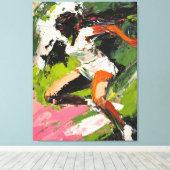 Abstract olieverfschilderij in beweging canvas afdruk (Insitu (Houten vloer))