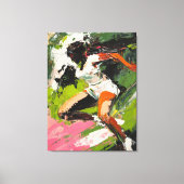 Abstract olieverfschilderij in beweging canvas afdruk (Voorkant)