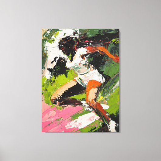 Abstract olieverfschilderij in beweging canvas afdruk (Voorkant)