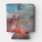 Abstract olieverfschilderij: kleurrijke textuur blikjeskoeler (Achterkant)