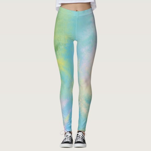 abstract olieverfschilderij leggings (Voorkant)