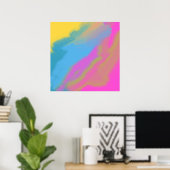 abstract olieverfschilderij poster (Thuiskantoor)