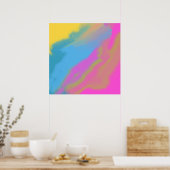 abstract olieverfschilderij poster (Keuken)
