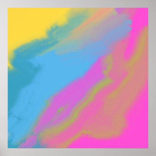 abstract olieverfschilderij poster (Voorkant)